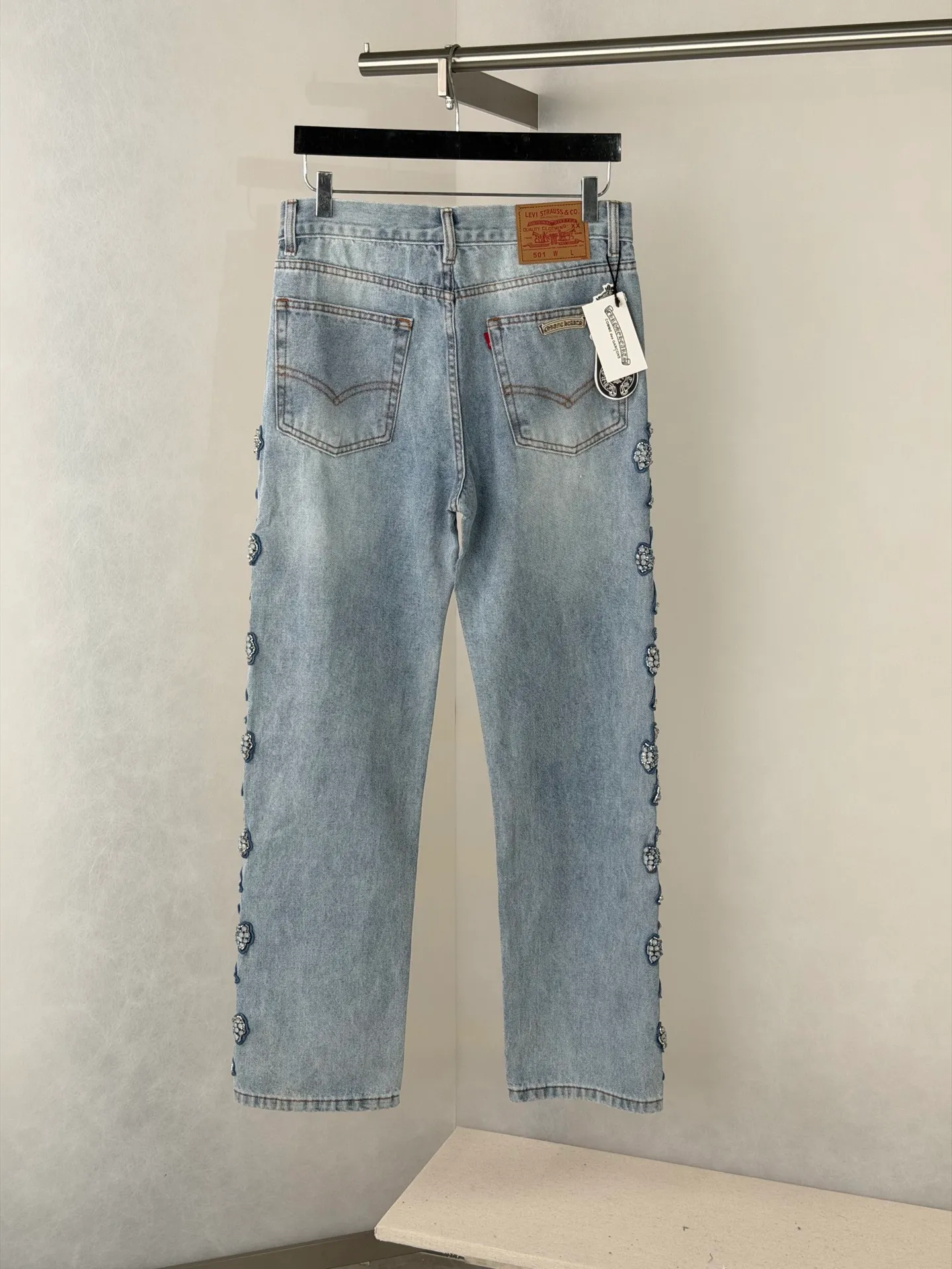 Chrome Heart Ch ， ， ， 、 、 ， ，Light Blue Retro ， Size：26/28/30/32/34/36